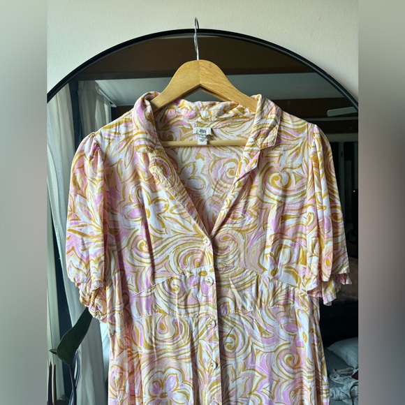 RIVER ISLAND | floral button up midi dress | size 12 - Picture 3 of 6